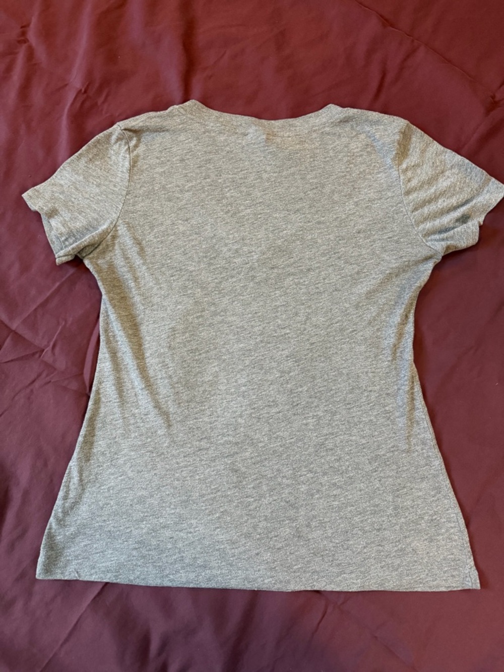 Obey Gray V‑Neck Tee with Teal and Coral Graphic - Picture 4 of 5